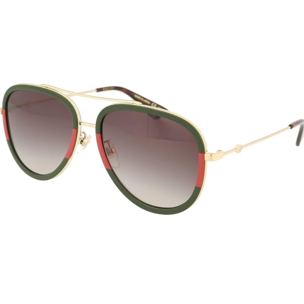 Gucci Pilot Urban Web Block Aviator Sunglasses
